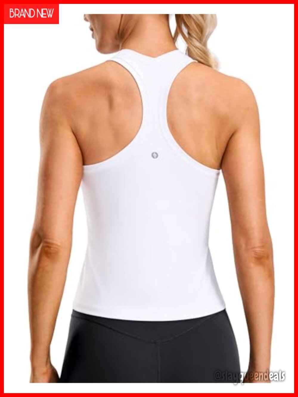 SANTINY Womens Racerback Workout Tank Top Sleeveless Gym Yoga Shirt